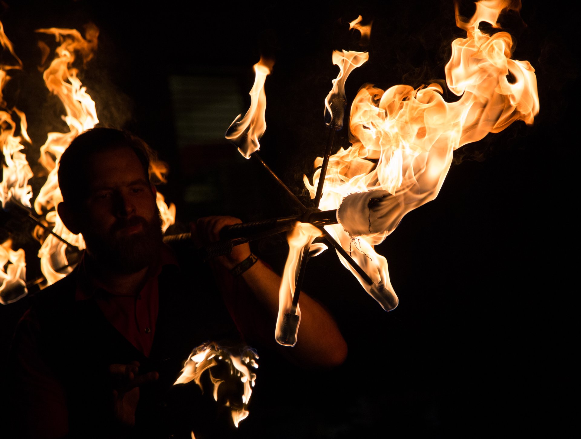 Feuershow.bayern Feuershow mit Feuerrad