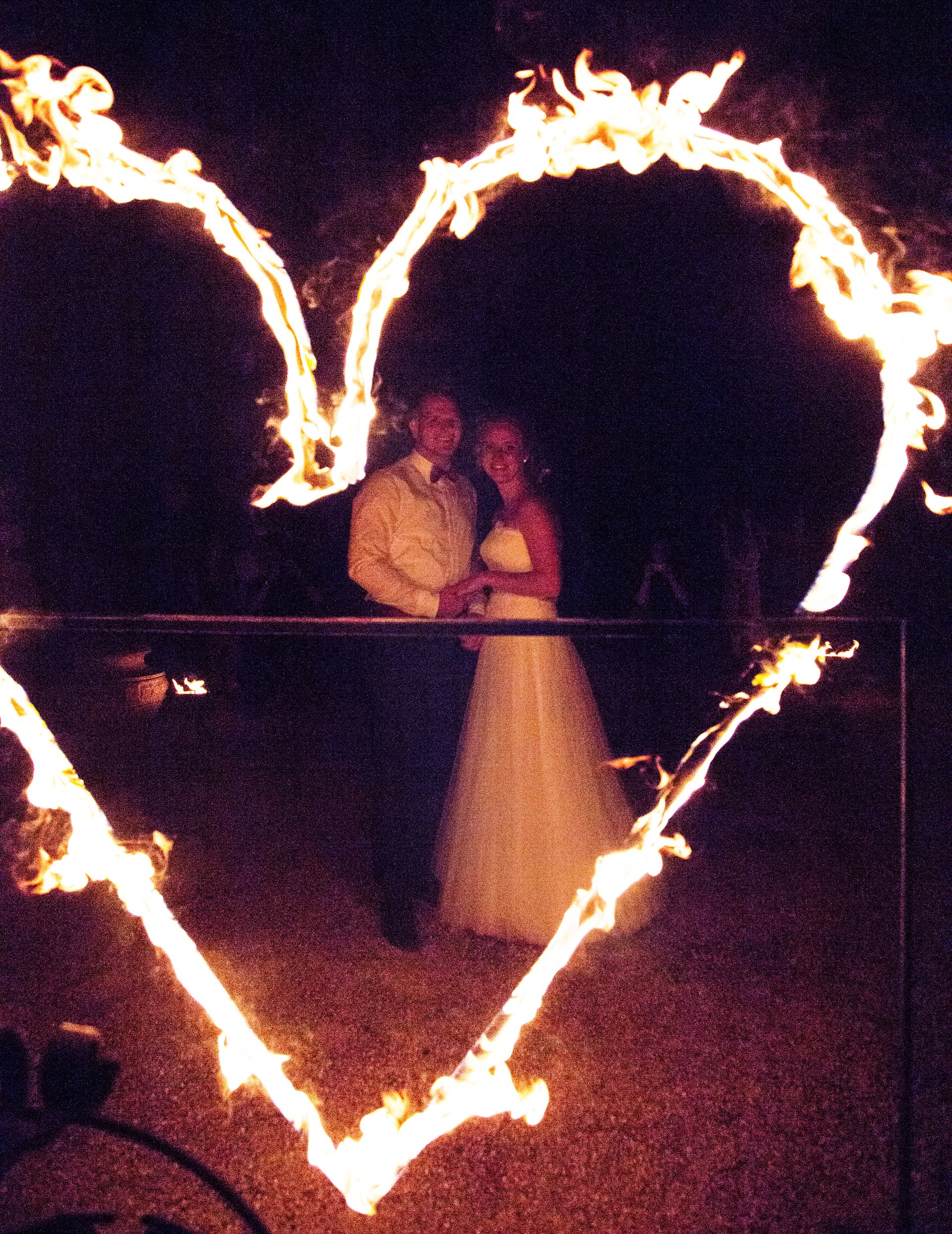 Hochzeitsfeuershow – romantischer Abend