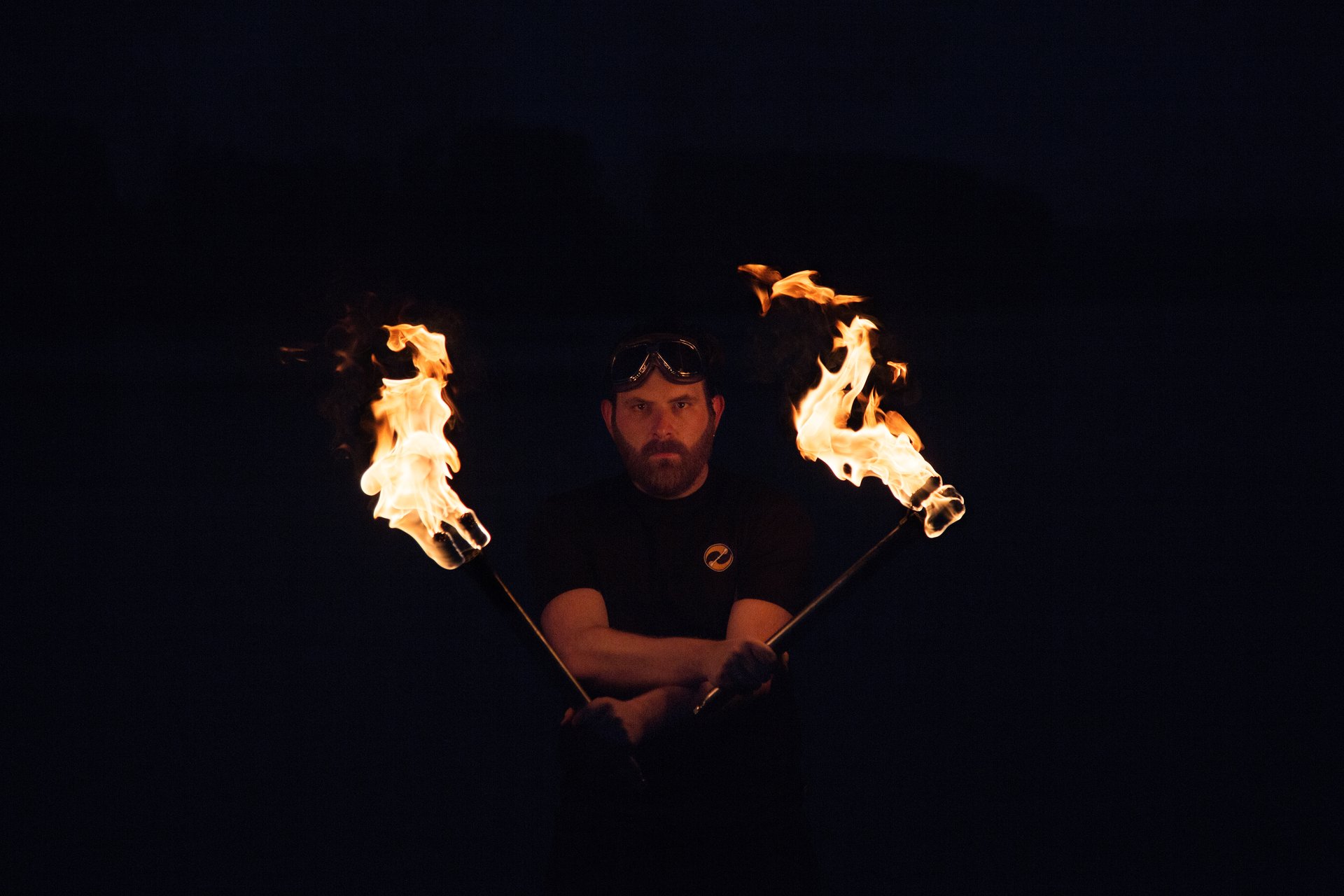 Feuerkünstler bei einer Veranstaltung